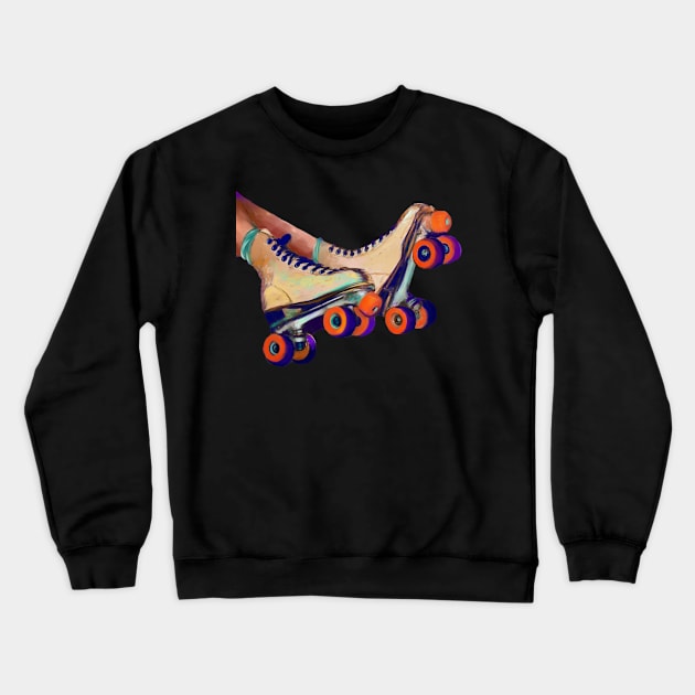 Retro Rollers Crewneck Sweatshirt by Marounkai